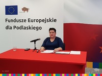 Joanna Sarosiek Dyrektor Departamentu Rozwoju Regionalnego podczas transmisji