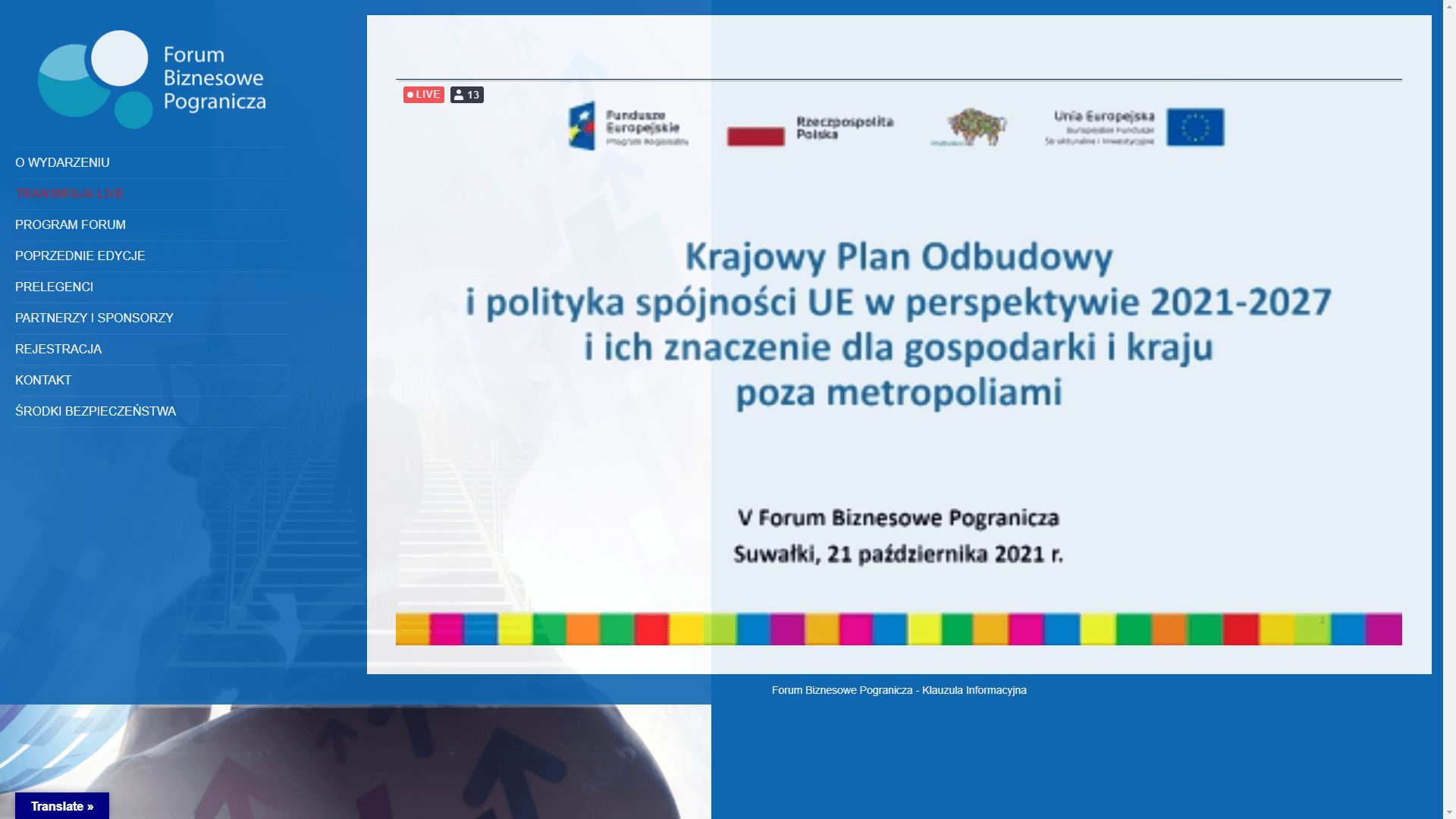 Tytułowy slajd z prezentacji wygłaszanej przez Dyrektor Joannę Sarosiek.